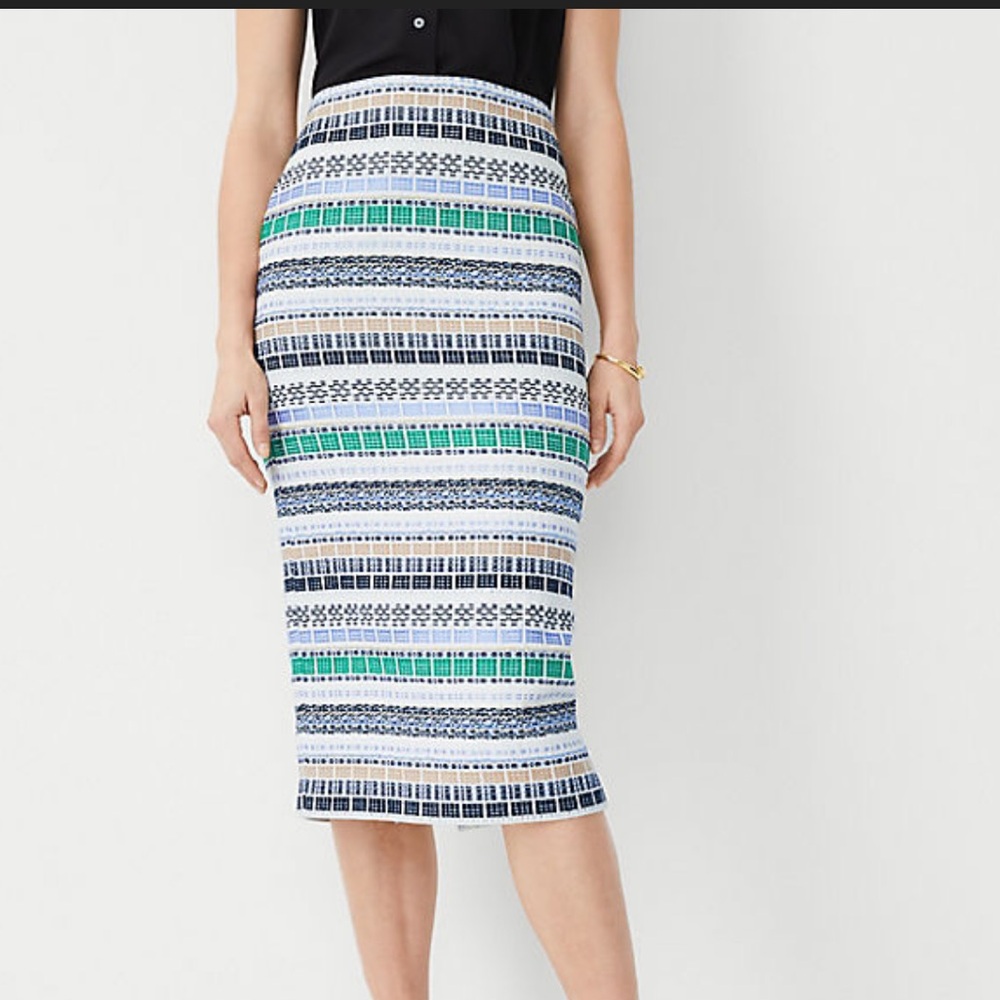 Ann Taylor striped pencil skirt